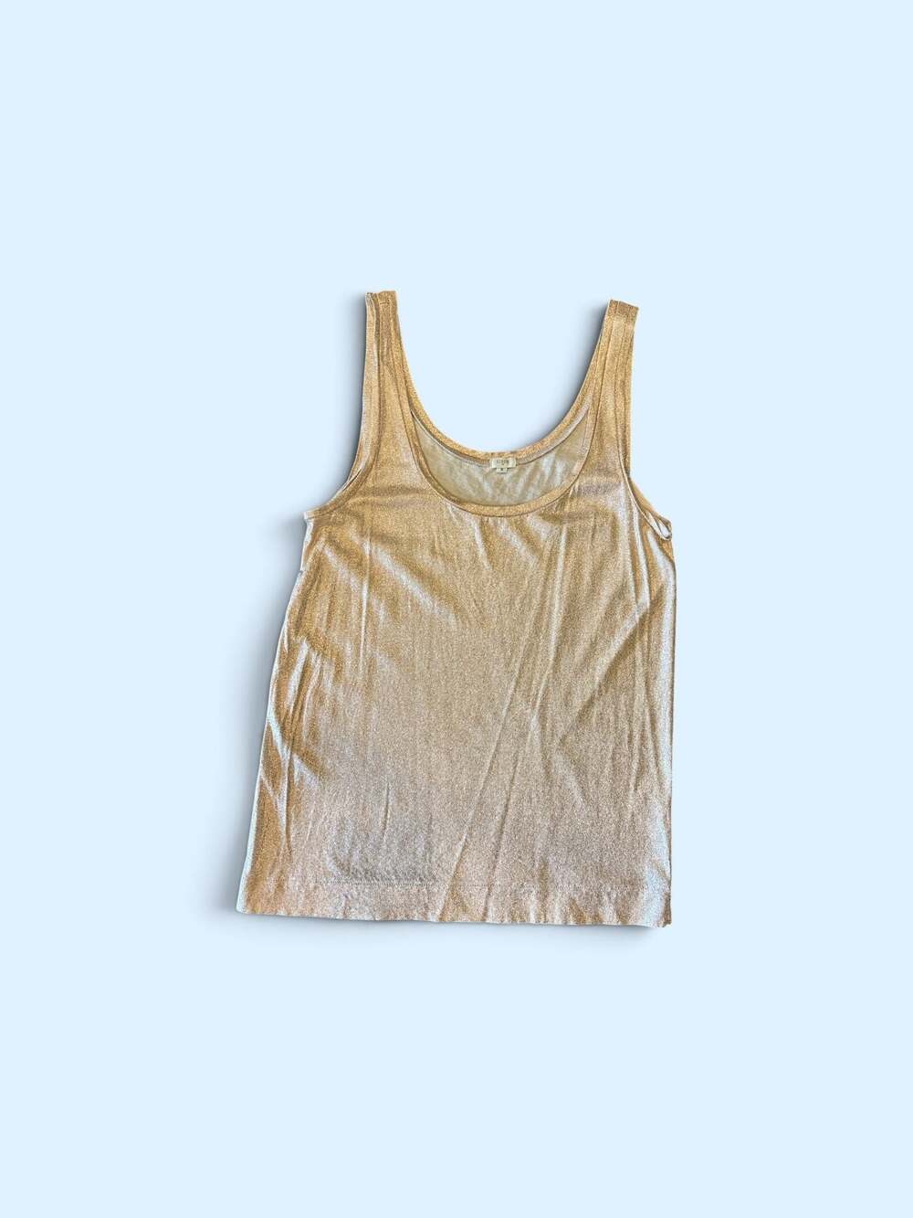 J.Crew Metallic Gold Sleeveless Tank Top